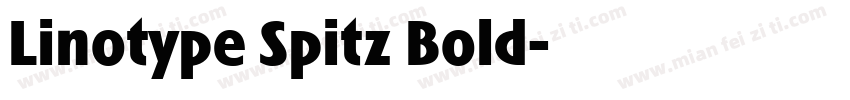 Linotype Spitz Bold字体转换